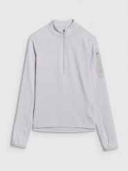 4F Bluza trekkingowa regular szybkoschnąca damska - szara XL. Szare bluzy bez kaptura damskie 4f, l, z elastanu. W wyprzedaży za 99.99 zł.