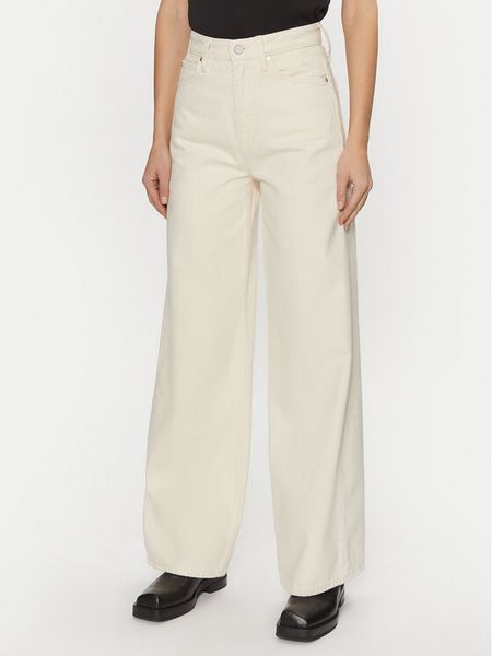 Calvin Klein Jeansy K20K208018 Écru Wide Leg. Jeansy damskie CALVIN KLEIN. Za 349.99 zł.
