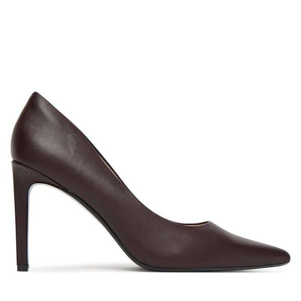 Szpilki Calvin Klein. Czerwone szpilki CALVIN KLEIN, bez wzorów, bez obcasa. Za 549.99 zł.