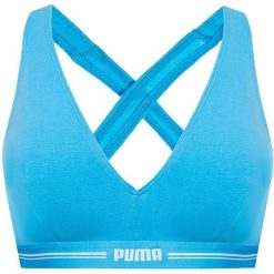 Puma Cross-Back Padded Top 1p — damski stanik sportowy XS, niebieski. Niebieskie biustonosze sportowe damskie Puma, xs, bez wzorów, z bawełny, bez ramiączek. Za 97.99 zł.