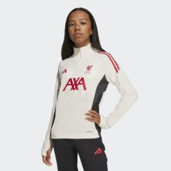 Koszulka treningowa Liverpool FC Tiro 25 Competition. Białe t-shirty sportowe męskie Adidas, z dresówki, bez ramiączek, do piłki nożnej. Za 358.00 zł.