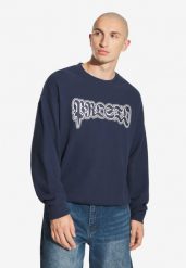 Bluza sportowa męska Prosto Graffiti Logo bez kaptura. Niebieskie bluzy bez kaptura męskie Prosto., z aplikacjami, z bawełny, sportowe, bez kołnierzyka, bez ramiączek. Za 116.99 zł.