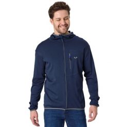 Męska Bluza z Kapturem z 100% Wełny Merino - Maestro/Woolona. Niebieskie bluzy z kapturem męskie WOOLONA, l, z wełny. W wyprzedaży za 540.00 zł.