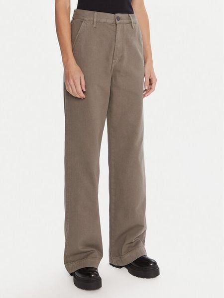 G-Star Raw Spodnie materiałowe Deck 2.0 D26432-E078 Zielony Wide Leg. Zielone spodnie materiałowe damskie G-Star Raw, bez wzorów, z bawełny, retro. Za 359.99 zł.