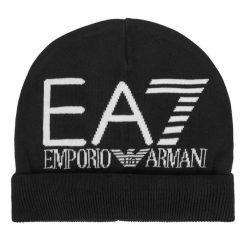 Czapka EA7 Emporio Armani. Czarne czapki zimowe damskie EA7 Emporio Armani. Za 149.99 zł.