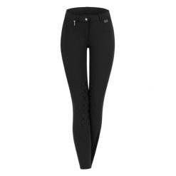 Damskie spodnie jeździeckie o średniej przyczepności ELT Micro Knie. Niebieskie spodnie materiałowe damskie ELT, bez wzorów, z elastanu, klasyczne. Za 247.95 zł.