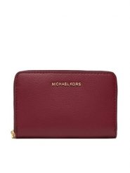 MICHAEL Michael Kors Portfel Jet Set Small Leather 32F4GJ6D0L Bordowy. Czerwone portfele damskie MICHAEL Michael Kors, bez wzorów, ze skóry. Za 369.99 zł.
