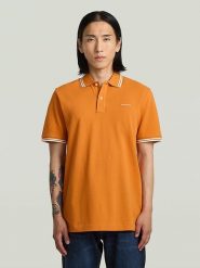G-Star Koszulka polo w kolorze pomarańczowym rozmiar: M. Pomarańczowe koszulki polo męskie G-Star, m, bez wzorów, z bawełny, bez ramiączek. Za 127.05 zł.