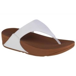 Japonki FitFlop Lulu I88-024 białe. Białe klapki damskie bez wzorów, z gumy, bez obcasa. Za 456.73 zł.