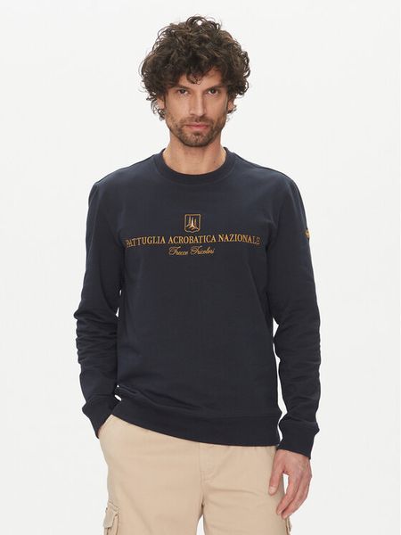 Aeronautica Militare Bluza 251FE2005F459 Granatowy Regular Fit. Niebieskie bluzy bez kaptura męskie AERONAUTICA MILITARE, m, z bawełny. Za 299.99 zł.