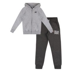 Bluza z kaptur na trening na czas wolny. Szare spodnie dresowe damskie LEONE 1947 APPAREL, bez wzorów, z bawełny. W wyprzedaży za 112.15 zł.