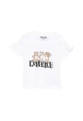 T-shirt Moschino MDM03Q white. Białe t-shirty damskie MOSCHINO, l, bez wzorów, z materiału, bez kołnierzyka. Za 447.05 zł.