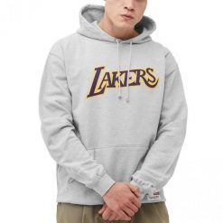 Bluza męska do koszykówki Mitchell & Ness Los Angeles Lakers szara. Szare bluzy bez kaptura męskie Mitchell & Ness, m. Za 329.00 zł.