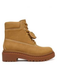 Guess Trapery FLTLVY ELE10 Beżowy. Brązowe trapery damskie Guess, ze skóry, bez obcasa. Za 579.99 zł.