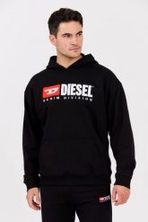 DIESEL Czarna męska bluza z kapturem S-BOXT-HOOD-DIV, Rozmiar XL. Czarne bluzy z kapturem męskie Diesel, l, z bawełny. W wyprzedaży za 589.99 zł.