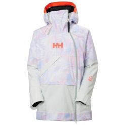 Damska kurtka narciarska Helly Hansen Powchaser Asym. Fioletowe kurtki damskie Helly Hansen, bez wzorów, bez kaptura, narciarskie. Za 1,375.00 zł.