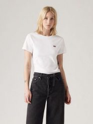 Levi's Koszulka "Essential" w kolorze białym rozmiar: L. Białe bluzki damskie Levi's, l, bez wzorów, z bawełny, bez kołnierzyka. Za 75.69 zł.