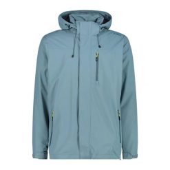 Kurtka z kapturem i zamkiem błyskawicznym z wentylacją CMP. Niebieskie kurtki męskie CMP, bez wzorów, sportowe, z kapturem. W wyprzedaży za 227.00 zł.