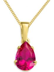 Revoni Złoty naszyjnik z zawieszką - dł. 45 cm rozmiar: onesize. Różowe naszyjniki damskie Revoni, złote. Za 1,087.99 zł.