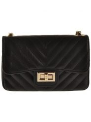 Florence Bags Skórzana torebka "Elm" w kolorze czarnym - 20 x 13 x 5 cm rozmiar: onesize. Czarne torebki klasyczne damskie Florence Bags, bez wzorów, z materiału, bez dodatków. Za 217.99 zł.