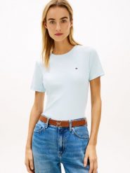 Tommy Hilfiger Koszulka Kobiety Bawełna niebieski, XS. Niebieskie t-shirty damskie Tommy Hilfiger, xs, bez wzorów, z bawełny, bez kołnierzyka. Za 169.95 zł.