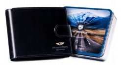 Portfel skórzany Peterson [DH] PTN 22305L-VT czarny. Czarne portfele męskie Peterson, bez wzorów, ze skóry. Za 100.99 zł.