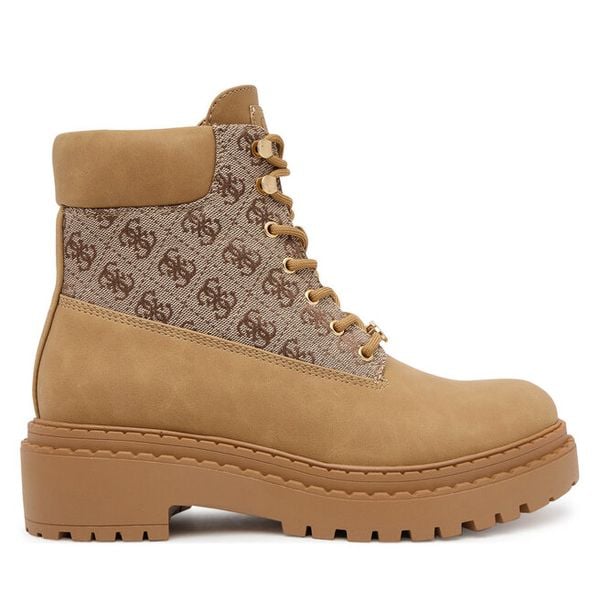 Trapery Guess. Brązowe trapery damskie Guess, bez obcasa. Za 409.99 zł.