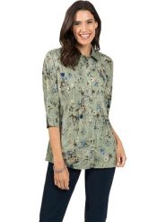 WITT WEIDEN Bluzka w kolorze zielonym rozmiar: 42. Zielone bluzki damskie WITT WEIDEN, bez wzorów, z bawełny, bez kołnierzyka, bez ramiączek. Za 66.00 zł.