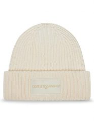 Tommy Jeans Czapka Script AW0AW17909 Écru. Białe czapki zimowe damskie Tommy Jeans, z bawełny. Za 199.99 zł.