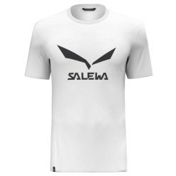 Koszulka Sportowa Męska Salewa Solidlogo Dry. Białe t-shirty sportowe męskie Salewa, m, z bawełny, bez ramiączek. Za 229.50 zł.