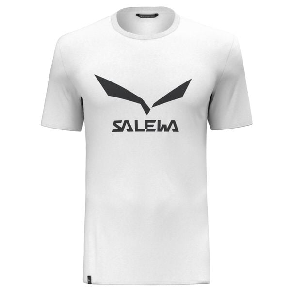 Koszulka Sportowa Męska Salewa Solidlogo Dry. Białe t-shirty męskie Salewa, m, z bawełny, bez ramiączek, trekkingowe. Za 141.88 zł.