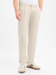 Marc O'Polo Lniane spodnie Mężczyźni len (100%) beżowy, 34-30. Brązowe spodnie materiałowe męskie Marc O´Polo, bez wzorów, ze lnu. Za 479.95 zł.
