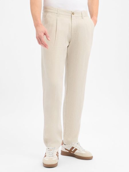 Marc O'Polo Lniane spodnie Mężczyźni len (100%) beżowy, 34-30. Brązowe spodnie materiałowe męskie Marc O´Polo, bez wzorów, ze lnu. Za 479.95 zł.
