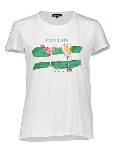 More & More Koszulka w kolorze białym rozmiar: 36. Białe bluzki damskie MORE & MORE, bez wzorów, z bawełny, bez kołnierzyka. Za 39.99 zł.