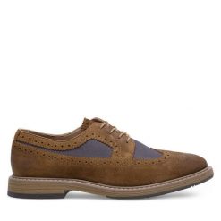 Półbuty GINO ROSSI. Brązowe półbuty męskie Gino Rossi, bez zapięcia. Za 223.99 zł.