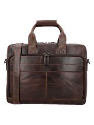 HIDE & STITCHES Skórzana aktówka w kolorze brązowym - 39,5 x 30 x 7 cm rozmiar: onesize. Brązowe aktówki damskie HIDE & STITCHES, z materiału. Za 491.99 zł.