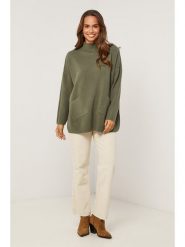 Soft Cashmere Sweter w kolorze khaki rozmiar: 34/36. Brązowe golfy damskie Soft Cashmere, z kaszmiru, bez kołnierzyka. Za 139.87 zł.