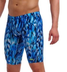 Spodenki do pływania Jammery Funky Trunks Wing Streak. Niebieskie kąpielówki męskie FUNKY TRUNKS, m, bez wzorów, z elastanu, do pływania. Za 252.45 zł.