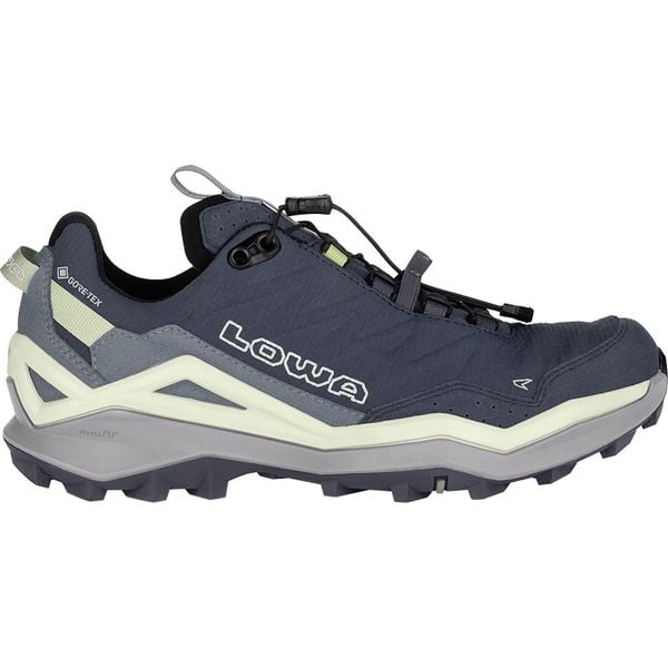 Półbuty LOWA MADDOX PRO GTX LO SL Ws. Niebieskie obuwie trekkingowe damskie Lowa, z gore-texu, bez zapięcia. Za 877.15 zł.
