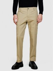 Sisley Spodnie materiałowe 4H2FSF03P Beżowy Straight Fit. Brązowe spodnie materiałowe męskie SISLEY, bez wzorów, z bawełny. Za 199.99 zł.
