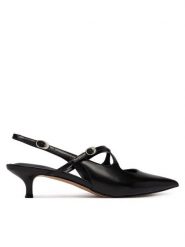 Guess Czółenka FLJCSR LEA05 Czarny. Czarne czółenka damskie Guess, z aplikacjami, ze skóry, bez obcasa. Za 549.99 zł.