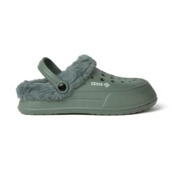 Ciepłe domowe kapcie CONCORD z ciepłym futerkiem i wkładką z pianki EVA. Zielone kapcie damskie IZAS. Za 139.09 zł.