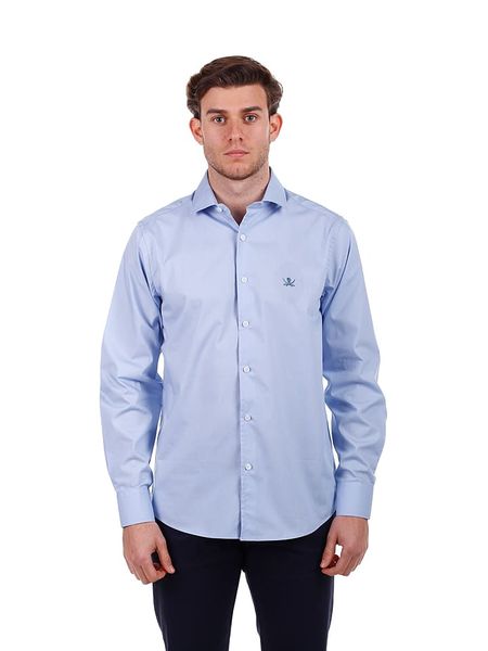 The Time of Bocha Koszula w kolorze błękitnym rozmiar: XXL. Niebieskie koszule męskie The Time of Bocha, xxl, bez wzorów, z bawełny, bez kołnierzyka, bez ramiączek. Za 140.95 zł.