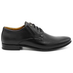 Activ Buty wizytowe 480 czarne. Czarne buty wizytowe męskie z jeansu, bez zapięcia. Za 367.89 zł.