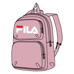 Plecak z podwójną kieszenią Fila Fenyi. Czerwone plecaki damskie Fila, bez wzorów. Za 89.99 zł.