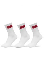 HUGO Skarpety długie 50531515 Biały. Białe skarpetki męskie Hugo, bez wzorów, z bawełny. Za 109.99 zł.