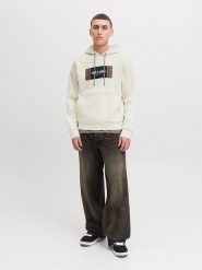 Jack & Jones Bluza w kolorze kremowym rozmiar: XL. Brązowe bluzy z kapturem męskie Jack & Jones, xl. Za 110.04 zł.