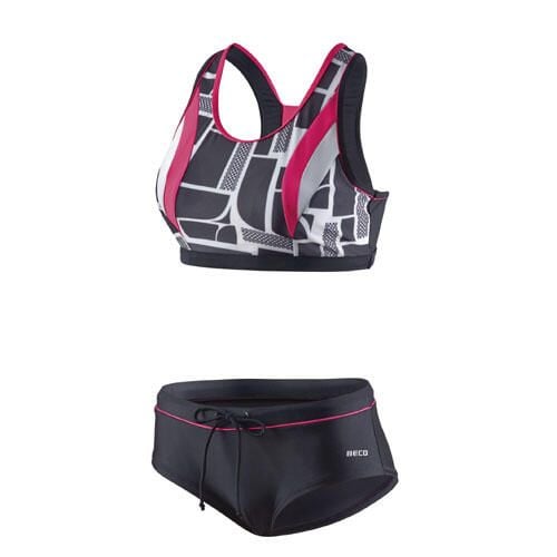 Bikini treningowo-wyścigowe Beco czarny/różowy/biały. Białe bikini damskie 47 Brand, bez wzorów. Za 332.99 zł.