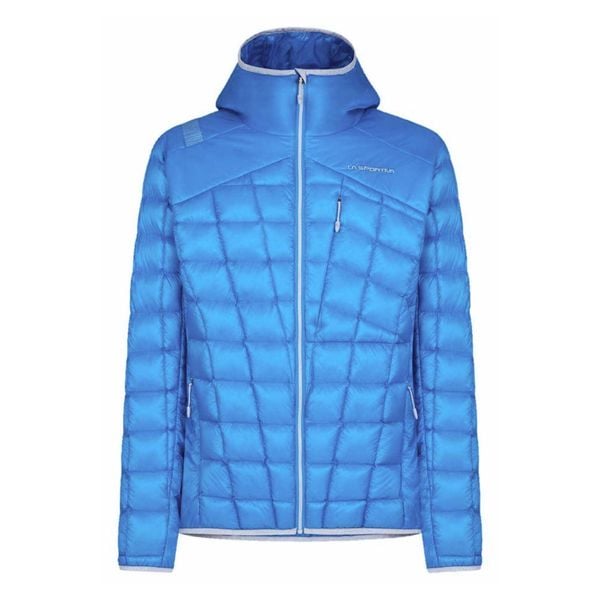 Kurtka trekkingowa męska La Sportiva D'Herens Down. Niebieskie kurtki męskie La Sportiva, m, bez wzorów, z poliamidu, bez kaptura. Za 650.00 zł.