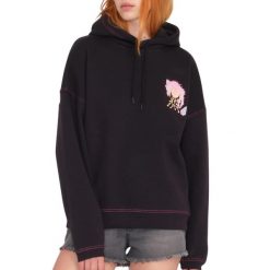 Bluza sportowa damska Volcom Tetsunori. Czarne bluzy bez kaptura damskie Volcom, s, z bawełny. Za 186.00 zł.